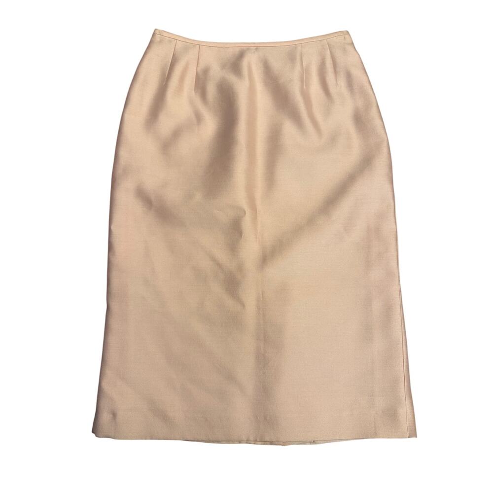 Albert Nipon Silk Wool Midi Pencil Skirt Women’s … - image 1